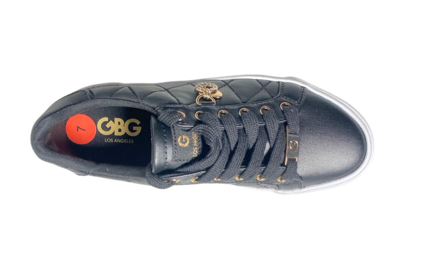Tenis GBC Negros con Detalles Dorados TALLA 7 USA